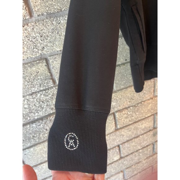 Christine Alexander Black Button-Up Hoodie W/ Rhinestone Accents & Pockets L - Picture 4 of 9